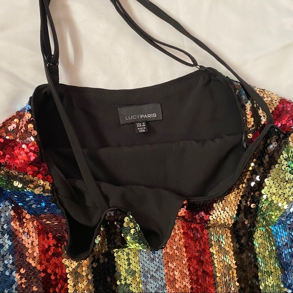 Lucy Paris Multicolor Sequin Midi Dress - Picture 15 of 15